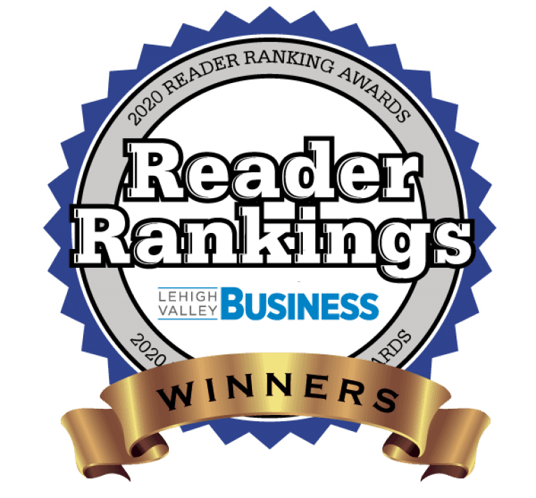 Scherline and Associates wine best Personal Injury Firm in the Lehigh Valley in 2020 by Reader Ranking Lehigh Valley Business Awards